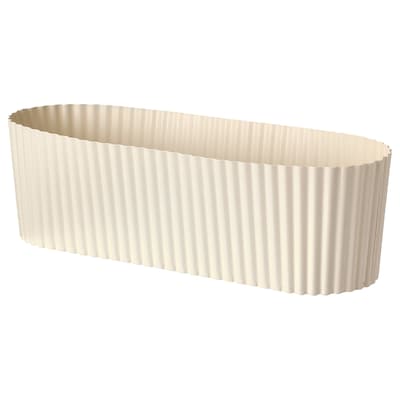 ÄPPELROS Plant pot, indoor/outdoor/off-white oval, 3 ½ "