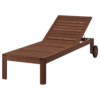 ÄPPLARÖ Chaise, brown stained