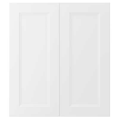 AXSTAD 2-p door/corner base cabinet set, matt white, 13x30 "
