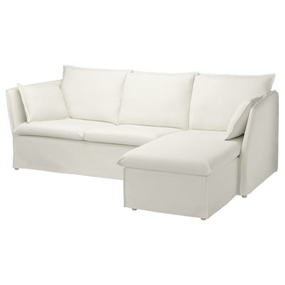 BACKSÄLEN Sofa with chaise, Blekinge white