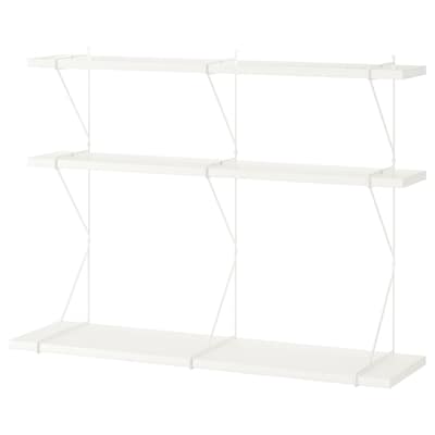 BERGSHULT / PERSHULT Wall shelf combination, white/white, 47 1/4x11 3/4x35 7/8 "
