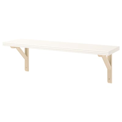 BERGSHULT / SANDSHULT Wall shelf, white/aspen, 31 1/2x7 7/8 "