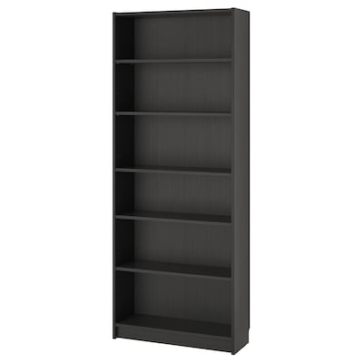 BILLY Bookcase, black-brown, 31 1/2x11x79 1/2 "