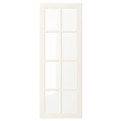 BODBYN Glass door, off-white, 15x40 "