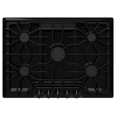 BRÄNNPUNKT Gas cooktop, black, 30 "