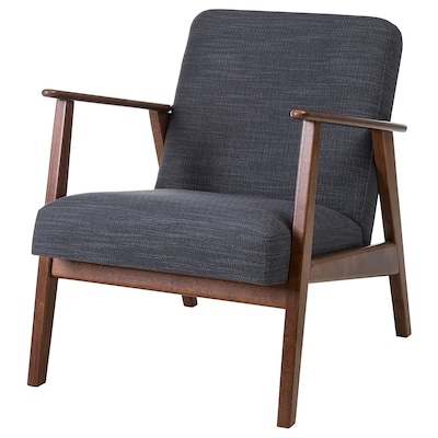 EKENÄSET Armchair, Hillared anthracite