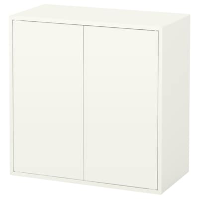 EKET Cabinet with 2 doors and shelf, white, 27 1/2x13 3/4x27 1/2 "