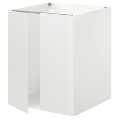 ENHET Base cabinet for sink w doors, white, 24x24 3/4x30 "