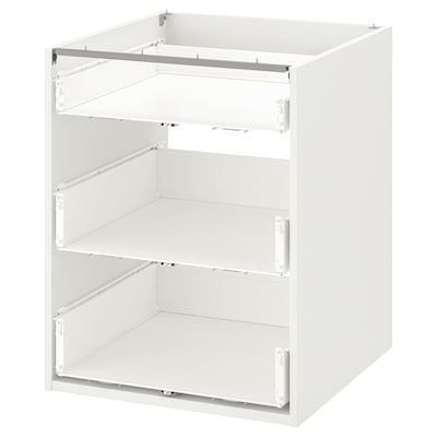 ENHET Base cb w 3 drawers, white, 24x24x30 "