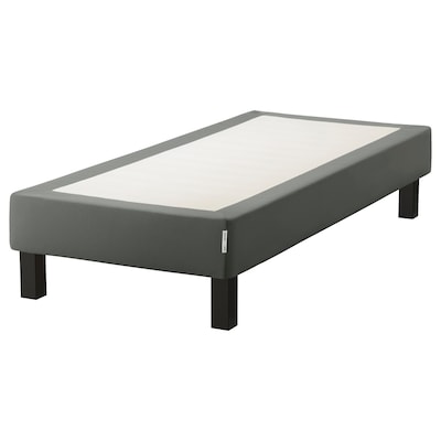 ESPEVÄR Slatted mattress base with legs, dark gray, Twin