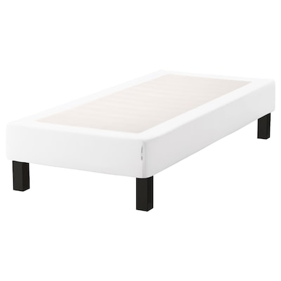 ESPEVÄR Slatted mattress base with legs, white, Twin