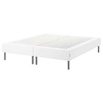 ESPEVÄR Slatted mattress base with legs, white, King