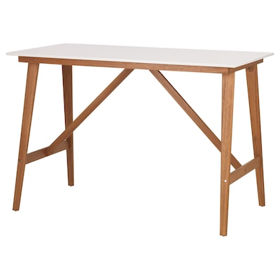 FANBYN Bar table, white, 55 1/8x30 3/4x37 3/8 "