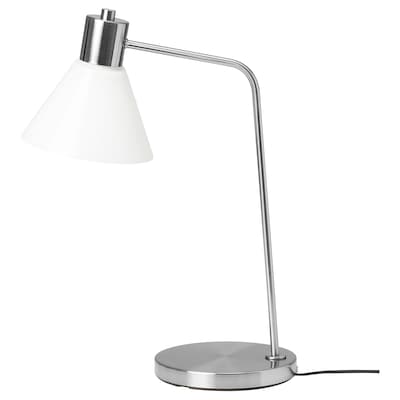 FLUGBO Table lamp with LED bulb, nickel plated/glass