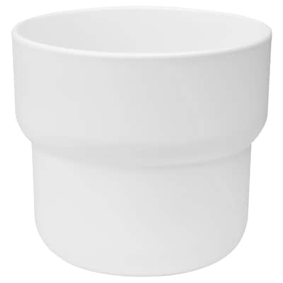 FÖRENLIG Plant pot, indoor/outdoor white, 3 ½ "