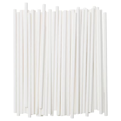 FÖRNYANDE Drinking straw, paper/white