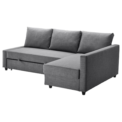 FRIHETEN Sleeper sectional,3 seat w/storage, Skiftebo dark gray