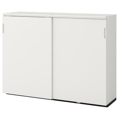 GALANT Cabinet with sliding doors, white, 63x47 1/4 "