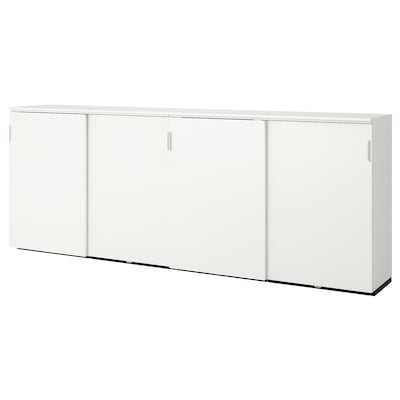GALANT Storage combination w sliding doors, white, 126x47 1/4 "