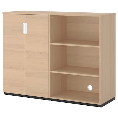 GALANT Storage combination, white stained oak veneer, 63x47 1/4 "