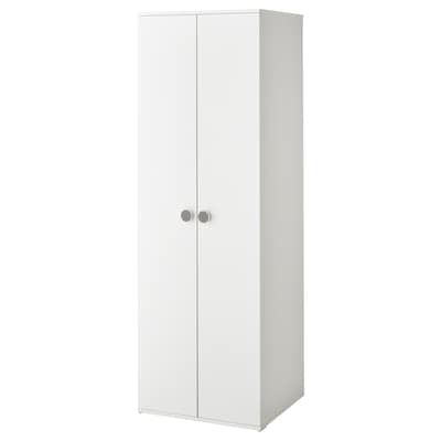 GODISHUS Wardrobe, white, 23 5/8x20 1/8x70 1/8 "