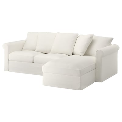 HÄRLANDA Sofa, with chaise/Inseros white