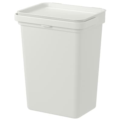 HÅLLBAR Bin with lid, light gray, 3 gallon