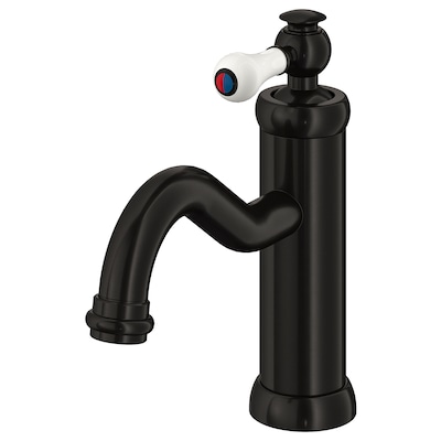 HAMNSKÄR Bath faucet with strainer, black