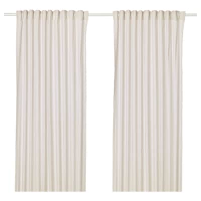 HANNALILL Curtains, 1 pair, beige, 57x98 "