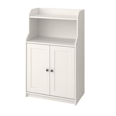 HAUGA Cabinet with 2 doors, white, 27 1/2x45 5/8 "