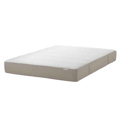 HAUGESUND Spring mattress, medium firm/dark beige, Queen