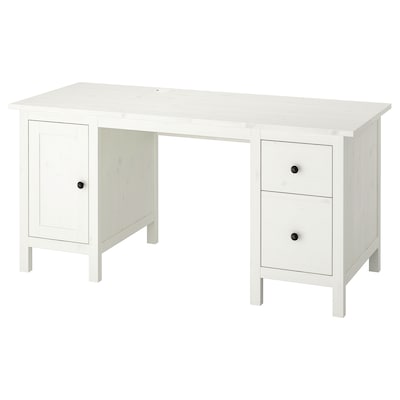 HEMNES Desk, white stain, 61x25 5/8 "