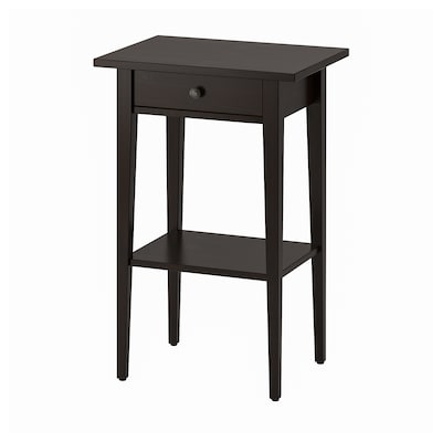 HEMNES Nightstand, black-brown, 18 1/8x13 3/4 "