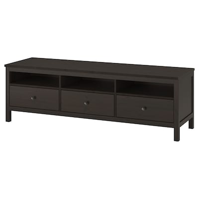 HEMNES TV unit, black-brown, 72x18 1/2x22 1/2 "