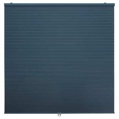 HOPPVALS Room darkening cellular blind, blue, 32x64 "