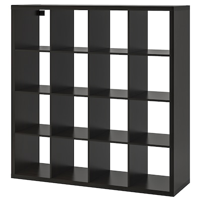KALLAX Shelf unit, black-brown, 57 7/8x57 7/8 "