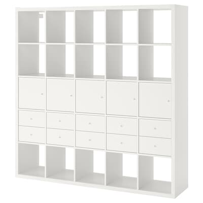 KALLAX Shelf unit with 10 inserts, white, 71 5/8x71 5/8 "