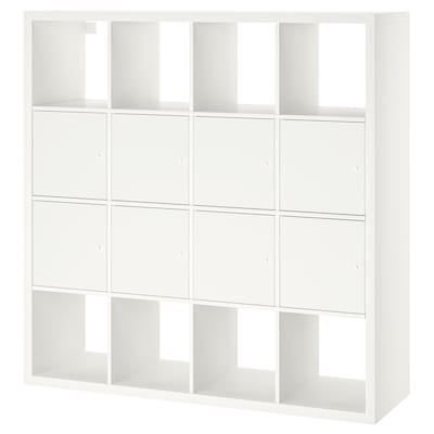KALLAX Shelf unit with 8 inserts, white, 57 7/8x57 7/8 "