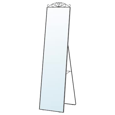 KARMSUND Floor mirror, black, 15 3/4x65 3/4 "