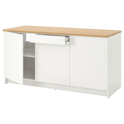 KNOXHULT Base cabinet with doors and drawer, white, 72x24x36 "