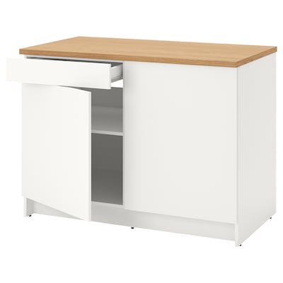 KNOXHULT Base cabinet with doors and drawer, white, 48x24x36 "