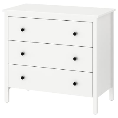 KOPPANG 3-drawer chest, white, 35 3/8x32 5/8 "