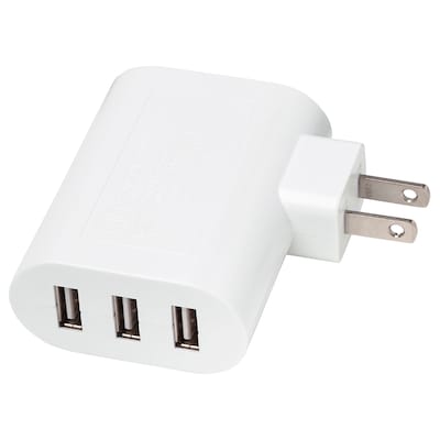 KOPPLA 3-port USB charger, white