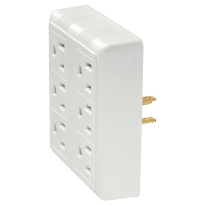 KOPPLA 6-way adaptor plug, grounded white