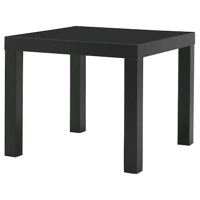 LACK Side table, black, 22x22 "