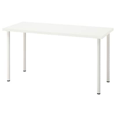 LAGKAPTEN / ADILS Desk, white, 55 1/8x23 5/8 "