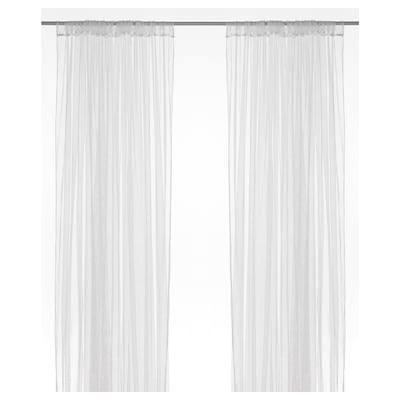 LILL Lace curtains, 1 pair, white, 110x98 "