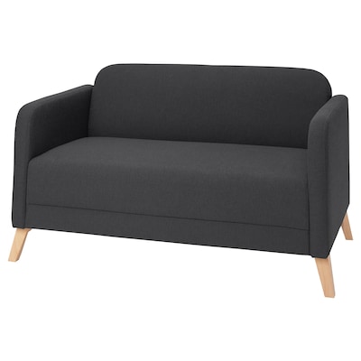 LINANÄS Loveseat, Vissle dark gray