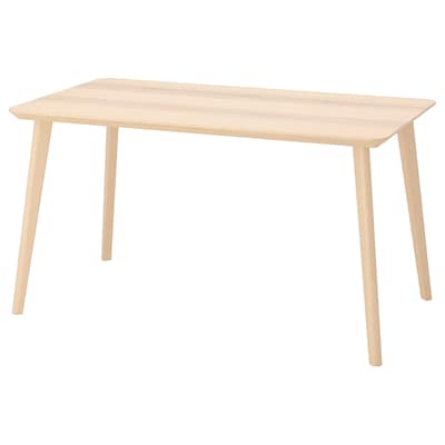 LISABO Table, ash veneer, 55 1/8x30 3/4 "