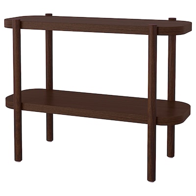 LISTERBY Console table, dark brown stained oak veneer, 36 1/4x15x28 "
